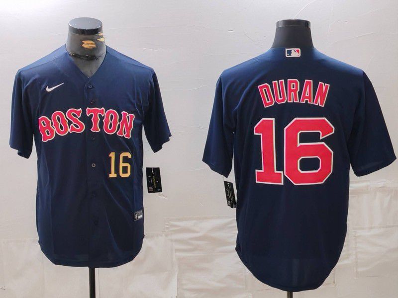 Men Boston Red Sox #16 Duran Blue Game 2024 Nike MLB Jersey style 2->boston red sox->MLB Jersey